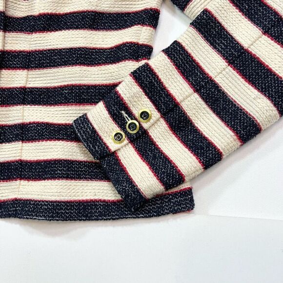 Cabi Love Jacket Blazer Women 10 Carol Collection Striped Cruise Double Breasted - Picture 2 of 10